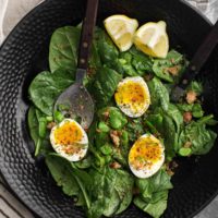 Buttered Fava Bean Salad with Soft-Boiled Eggs