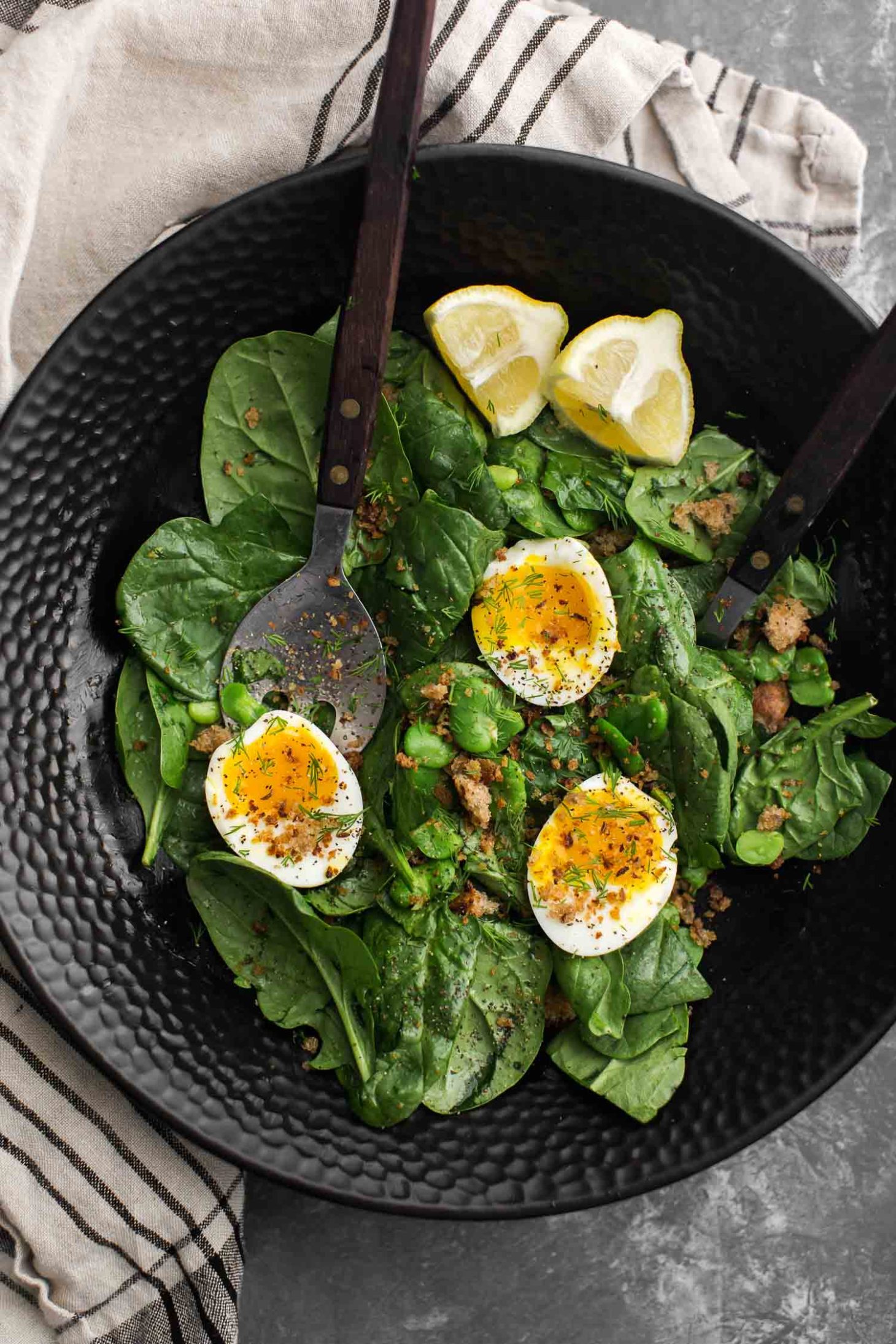 Buttered Fava Bean Salad with Soft-Boiled Eggs
