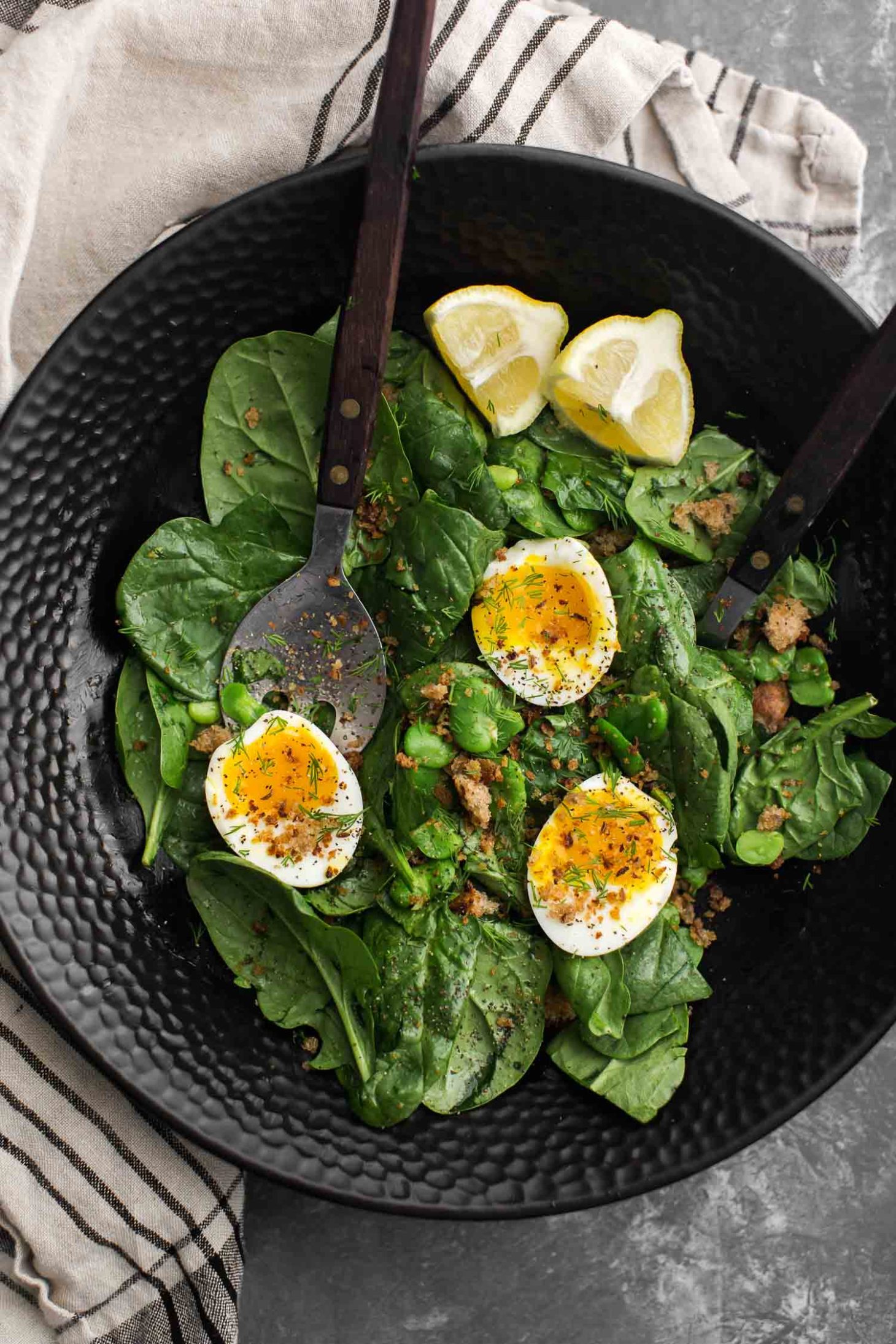 Buttered Fava Bean Salad With Soft Boiled Eggs Naturally