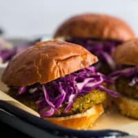 Curry Chickpea Burgers with Coconut Slaw | Naturally Ella