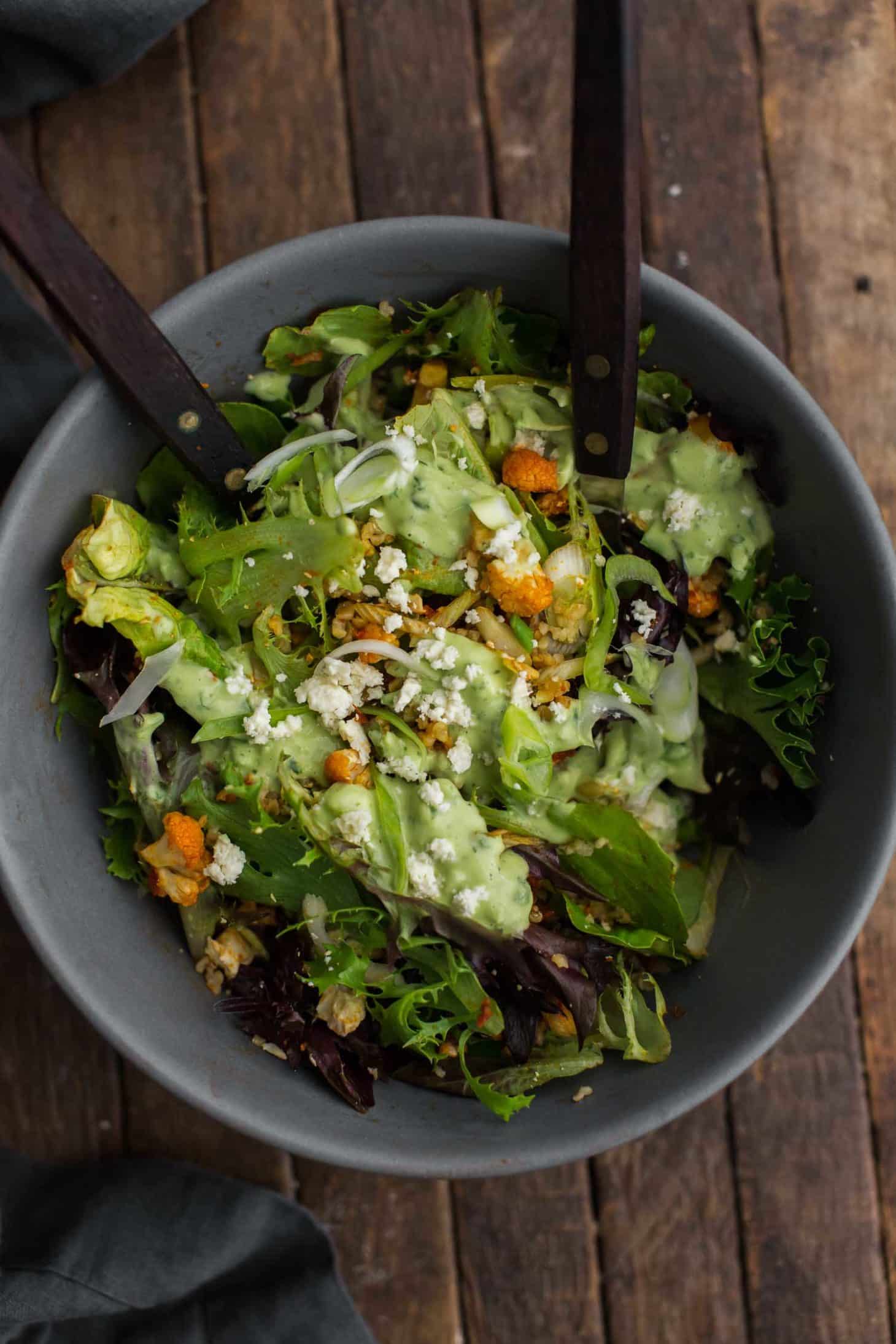 Cauliflower and avocado salad