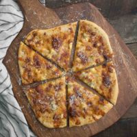 Fig Jam Flatbread with Roasted Garlic | Naturally Ella