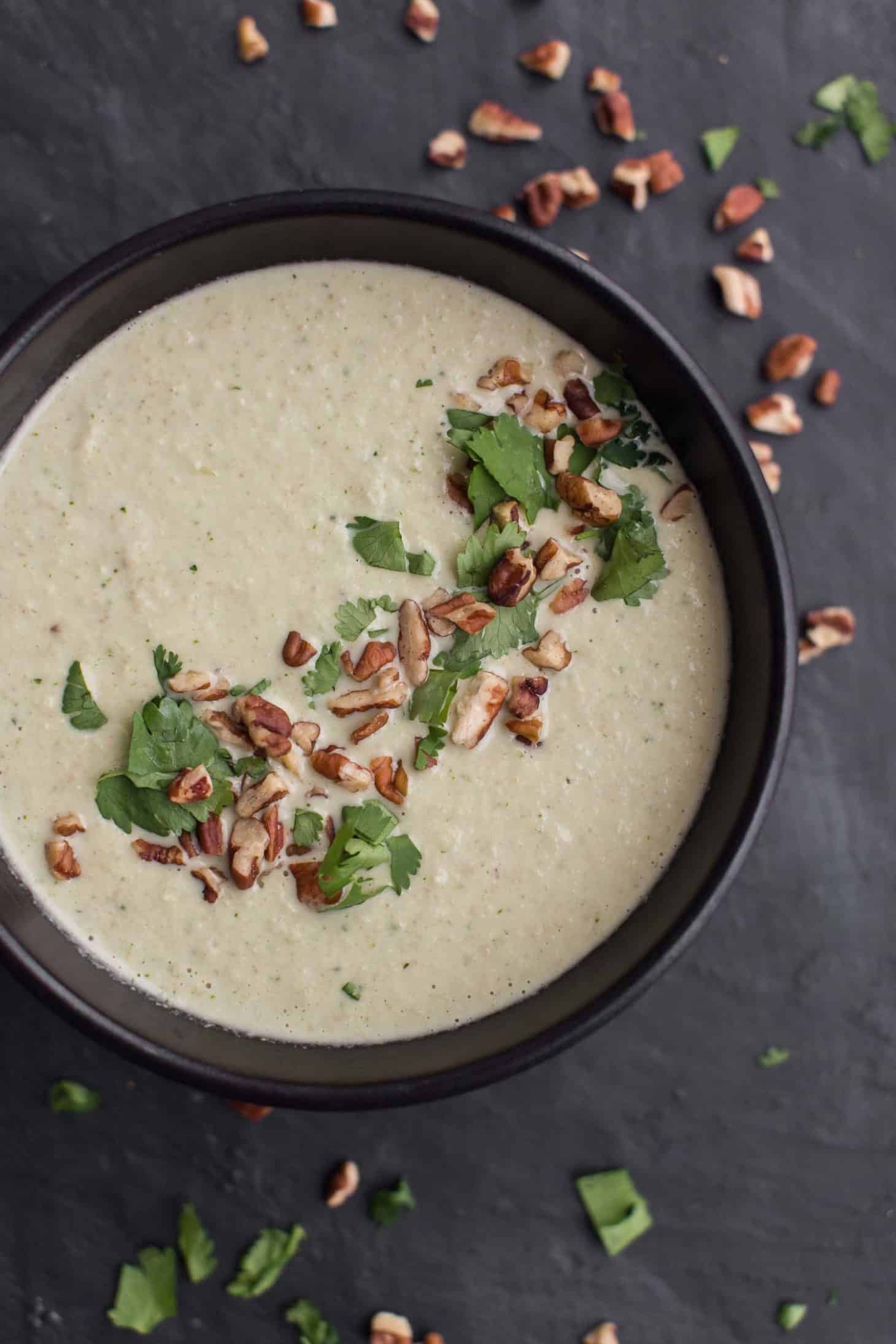 Pecan Tomatillo Soup | Naturally ELla