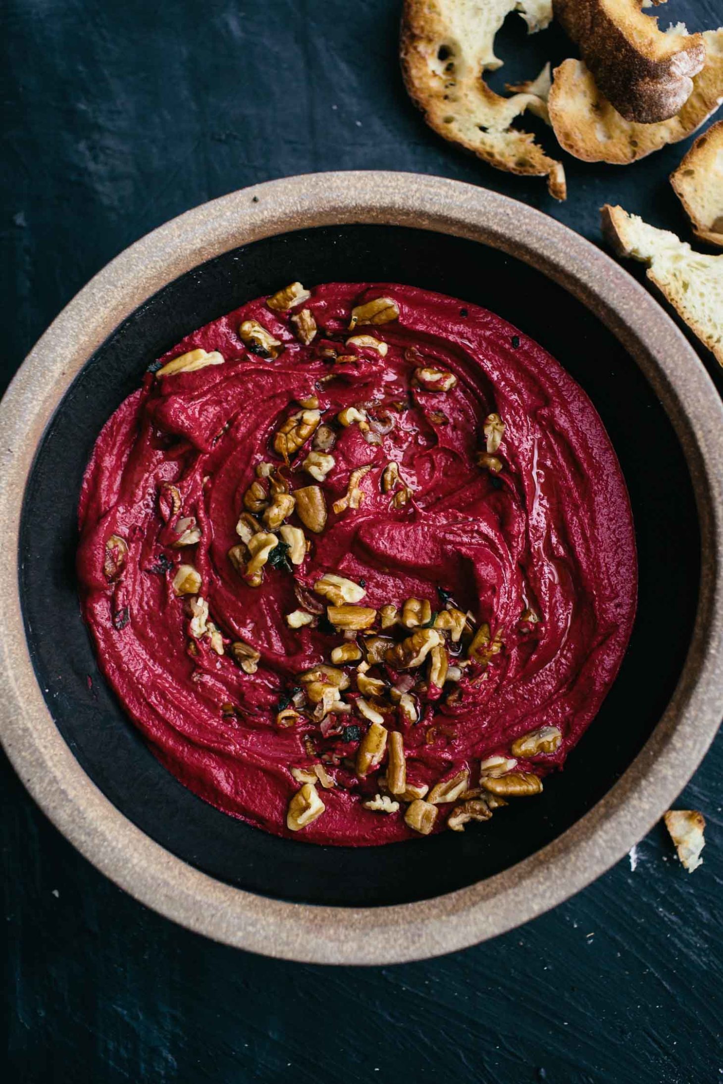 Pecan Beet Dip with Sage and Olive Oil | Naturally Ella