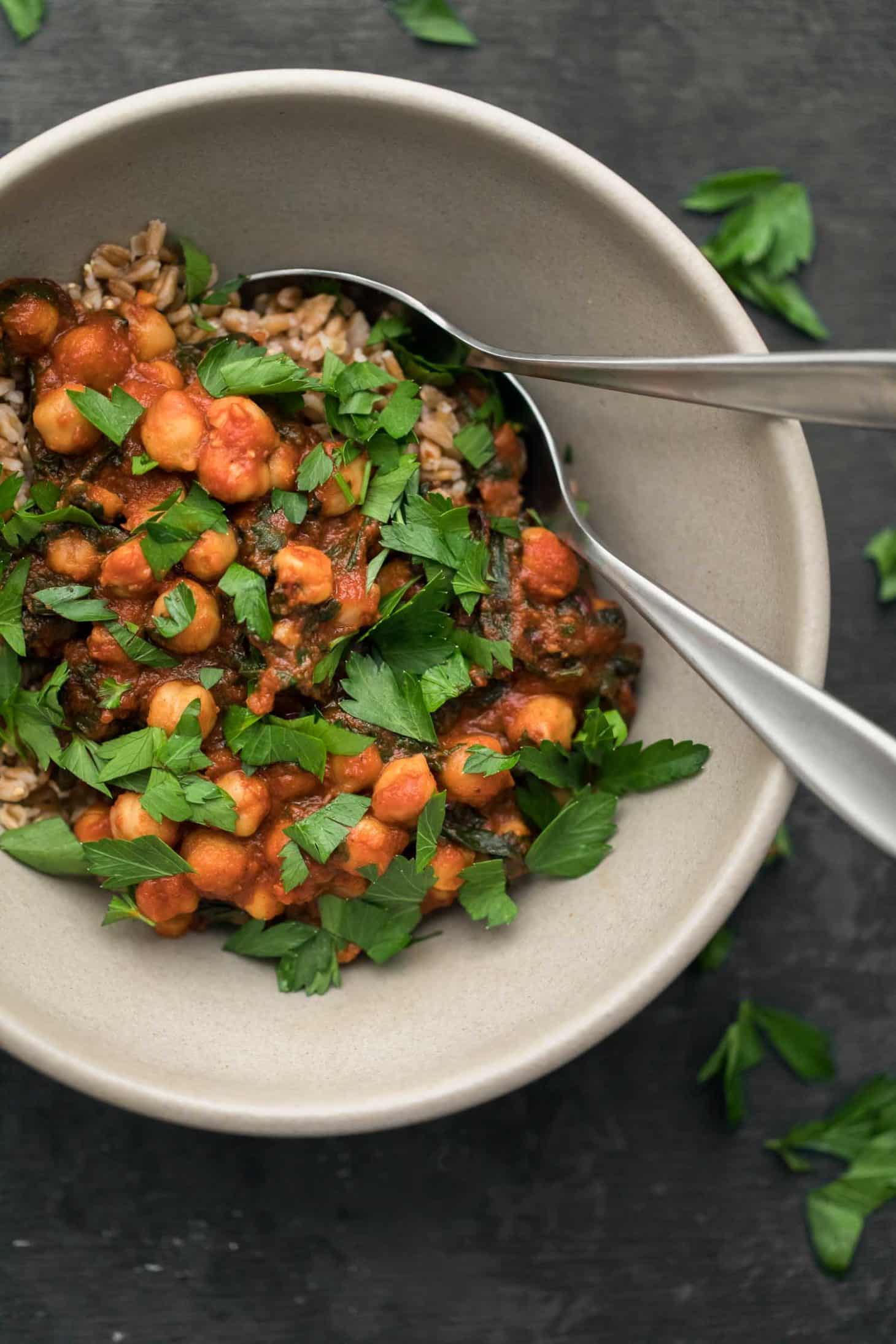 Berbere Chickpeas and Chard