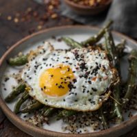 Sesame Green Beans with Quinoa and Eggs | Naturally Ella