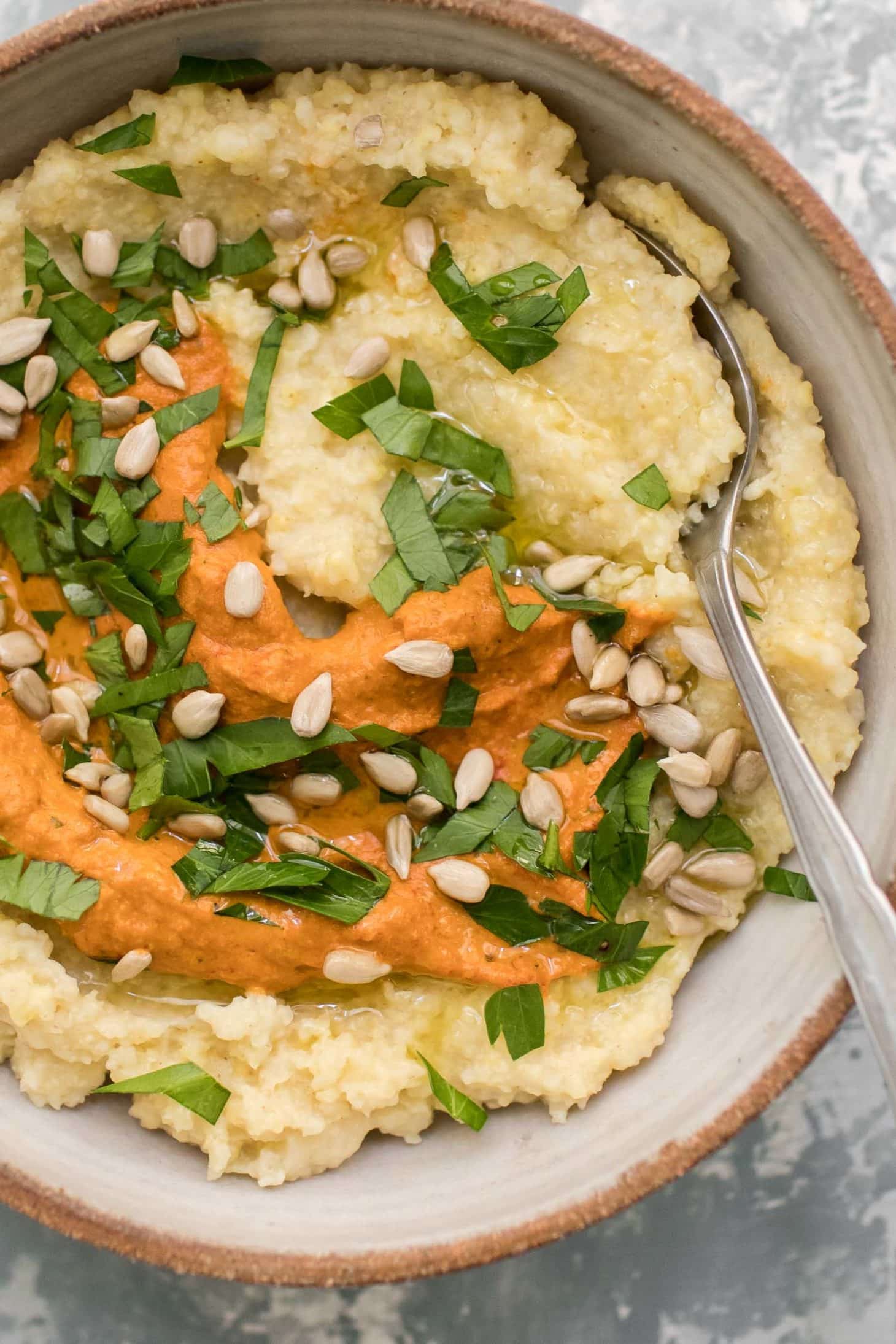 Millet Polenta with Romesco | Naturally Ella