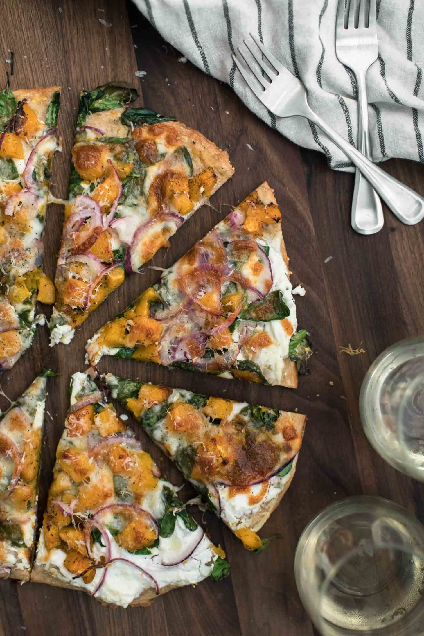 Ricotta Butternut Squash Pizza with Spinach | Naturally Ella