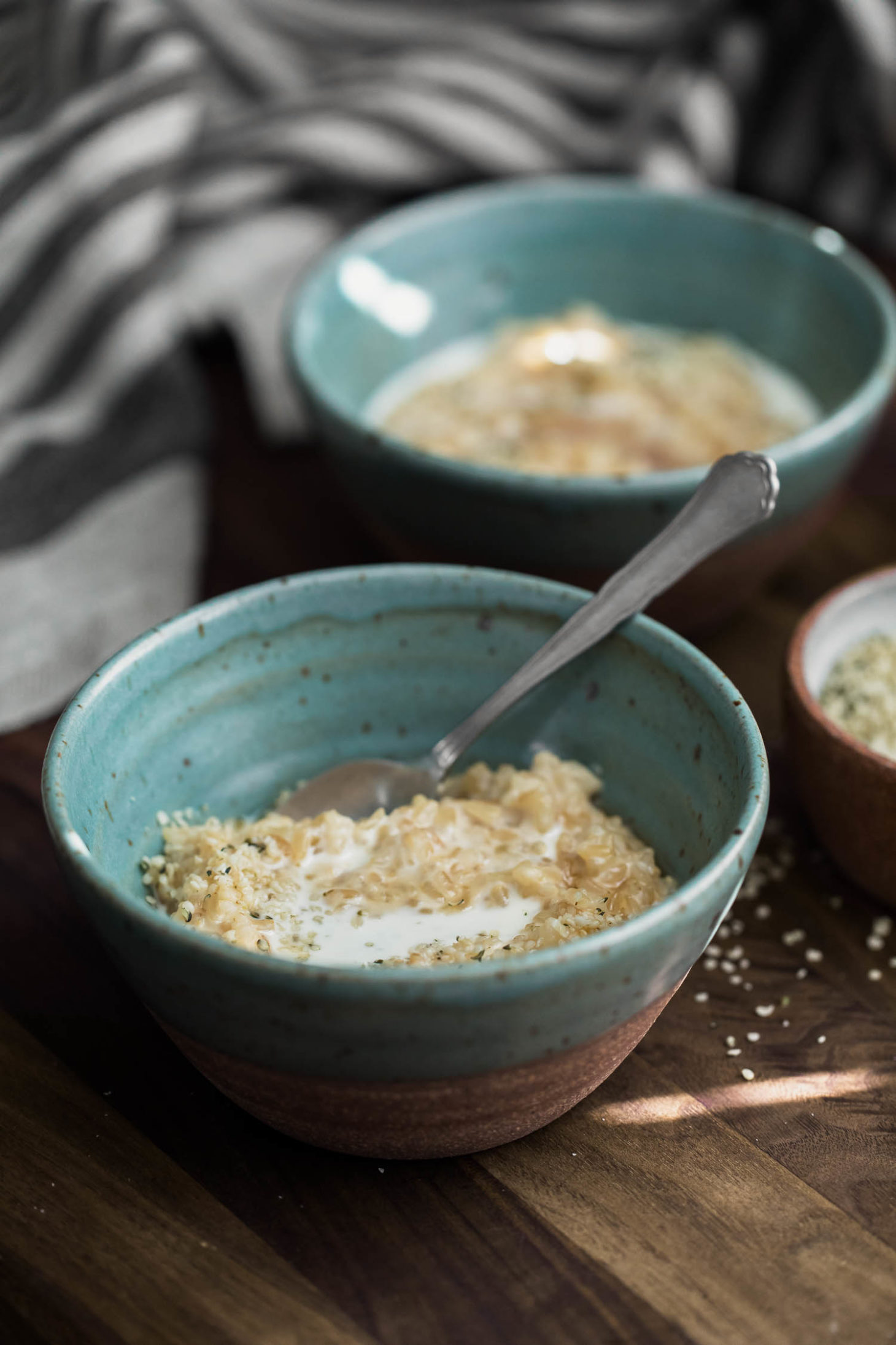 Brown Rice Porridge with Cream | Naturally Ella