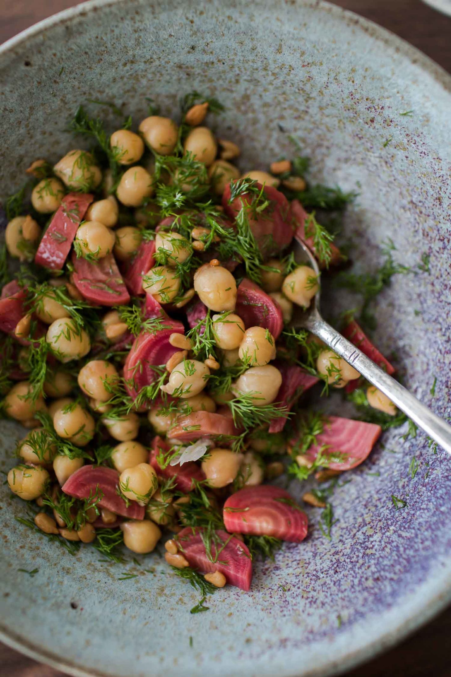 Dill Beet Chickpea Salad with Sunflower Seeds | Naturally Ella