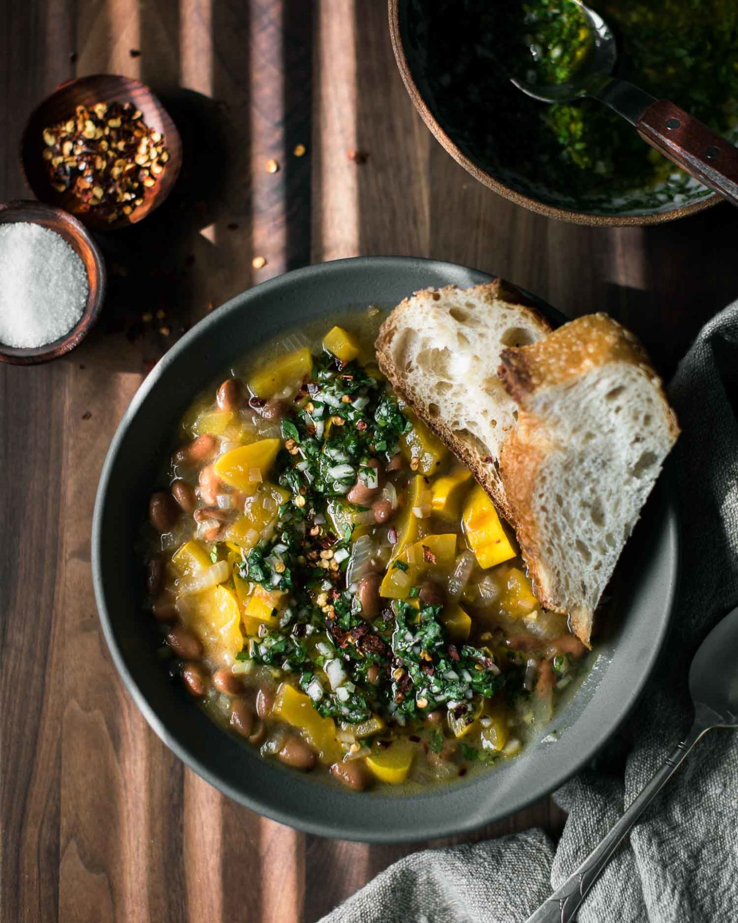 Pinto Squash Stew with Chimichurri