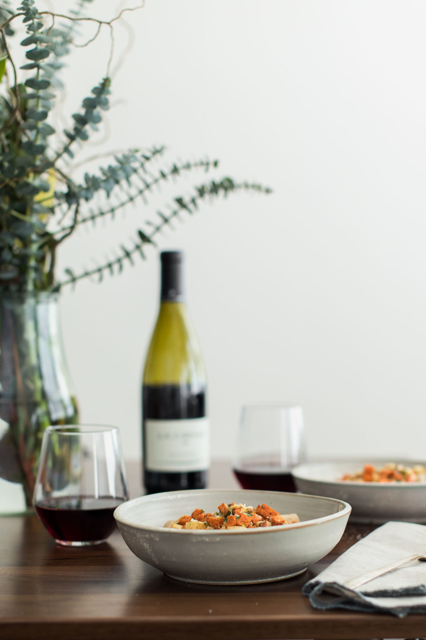 Sweet Potato Celeriac Pasta with Tarragon Butter Sauce and Hazelnuts | Naturally Ella