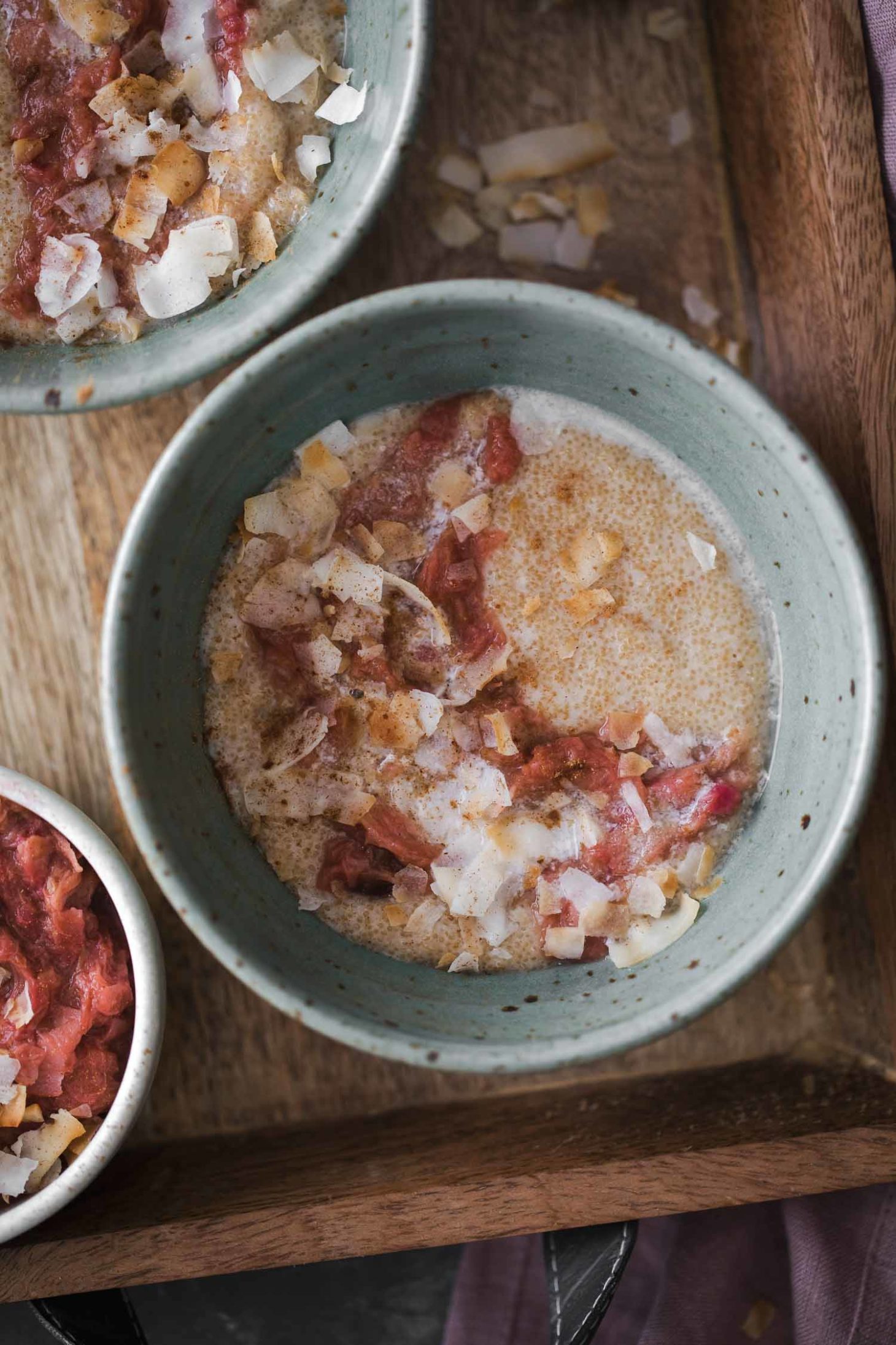 Coconut Rhubarb Amaranth Porridge