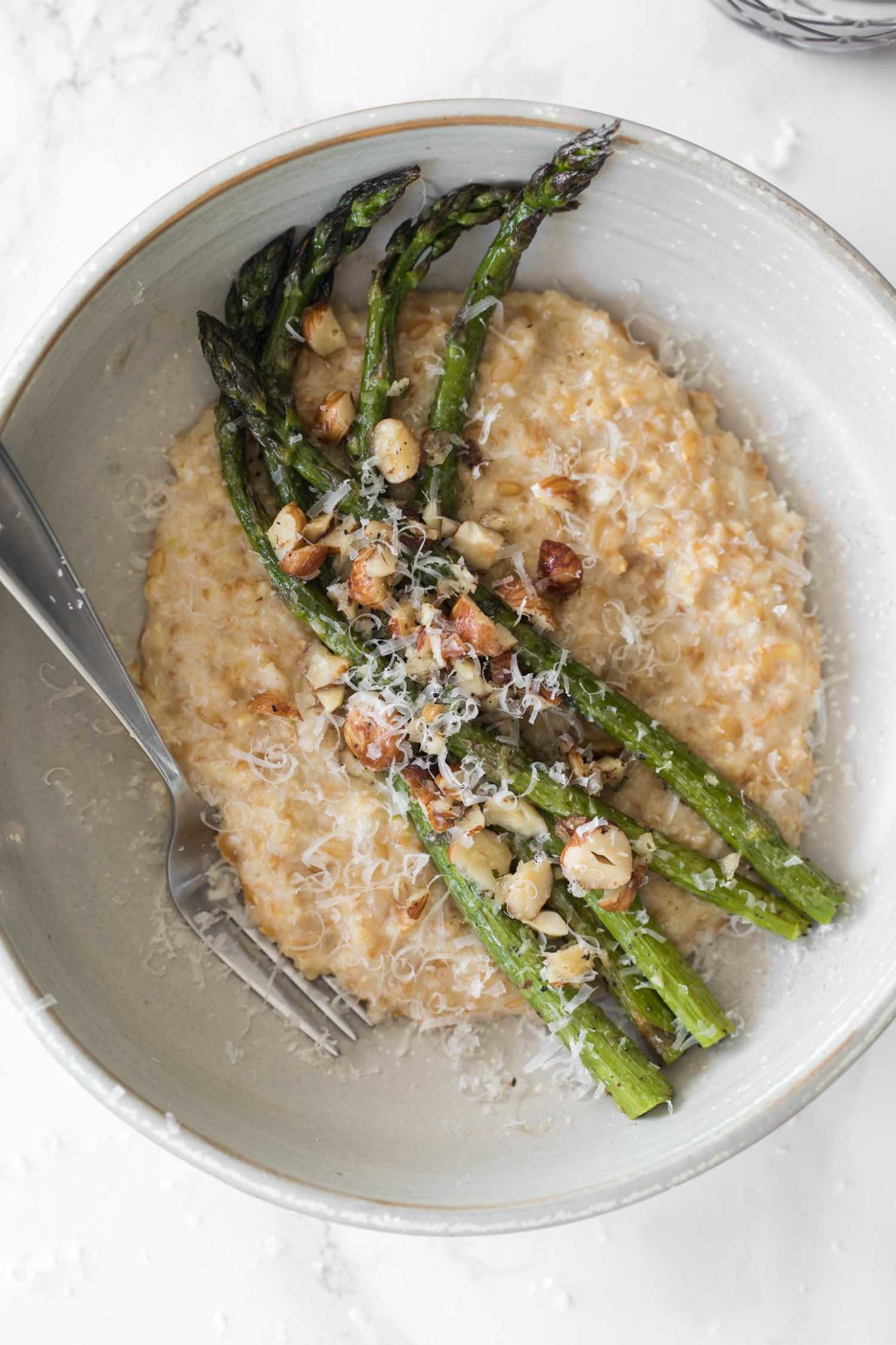 Einkorn Risotto with Roasted Asparagus