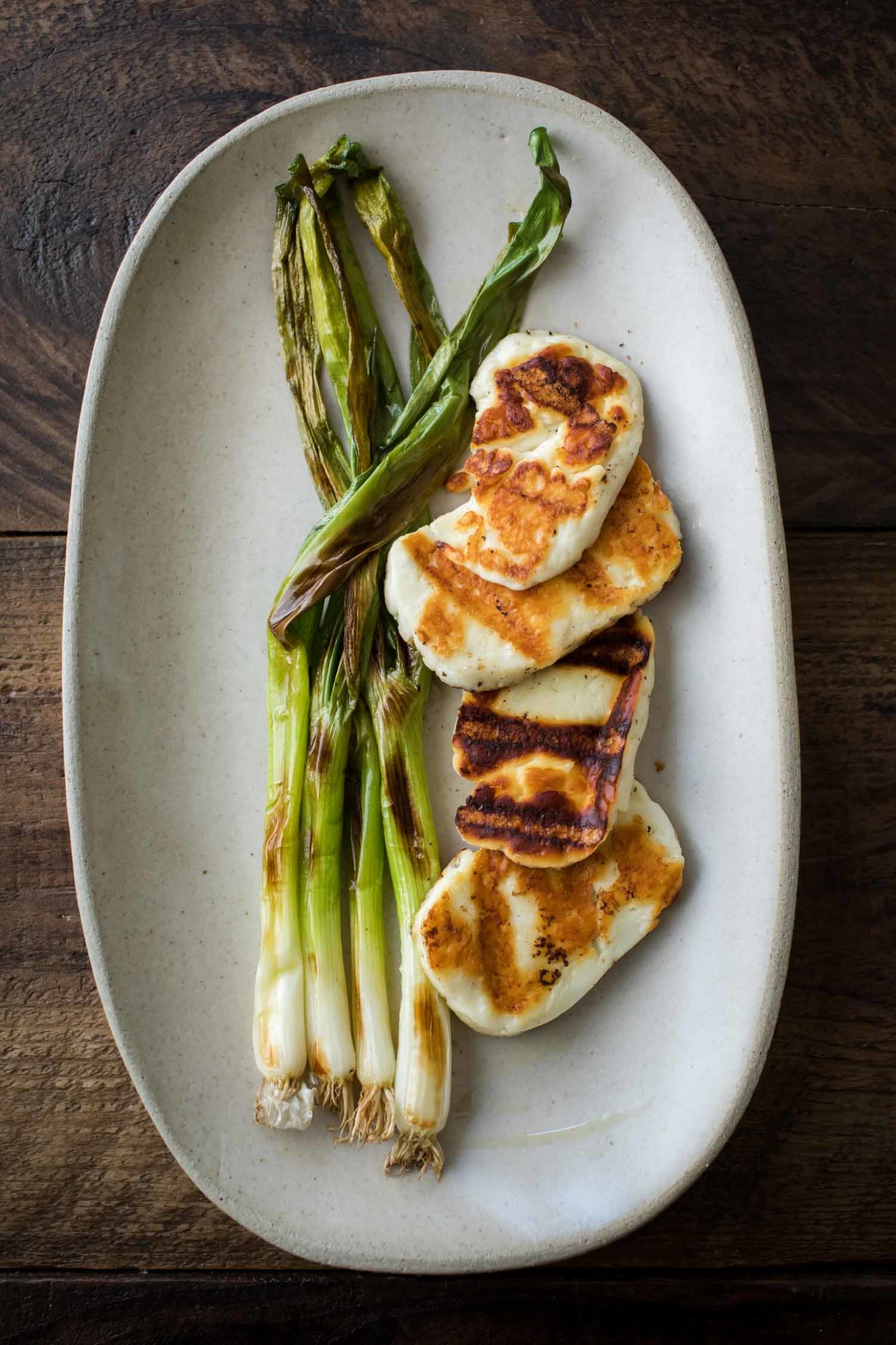 grilled Halloumi and Scallions