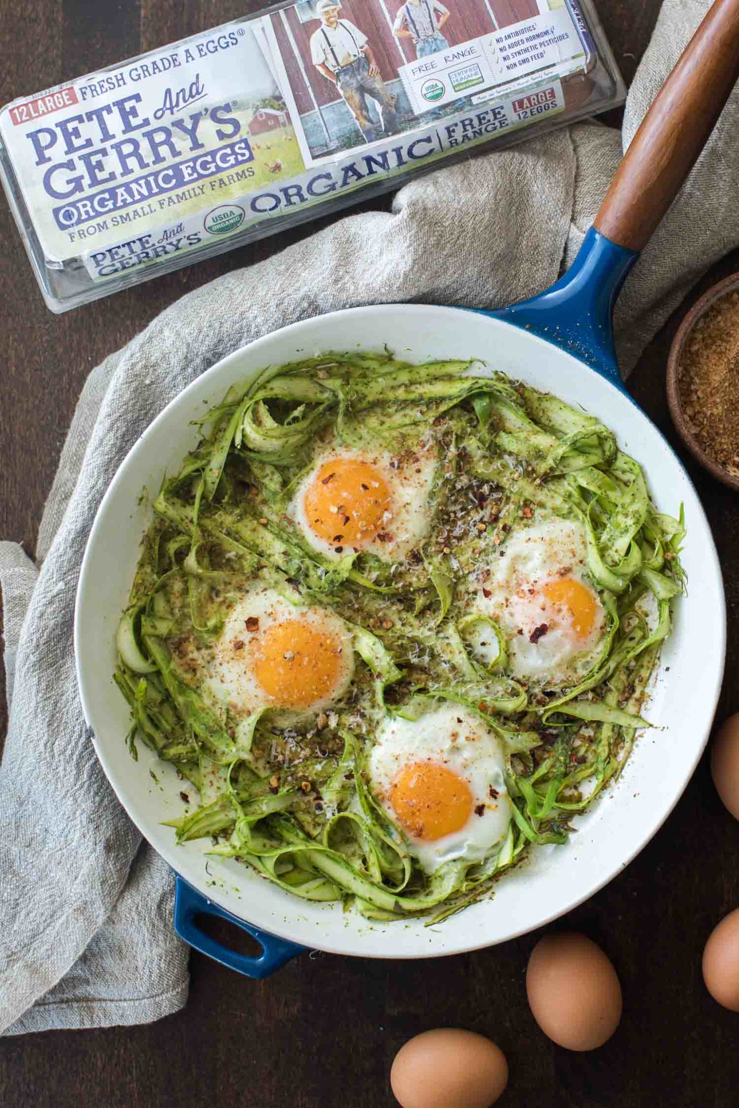 Pesto Asparagus Egg Skillet with Pete + Gerrys