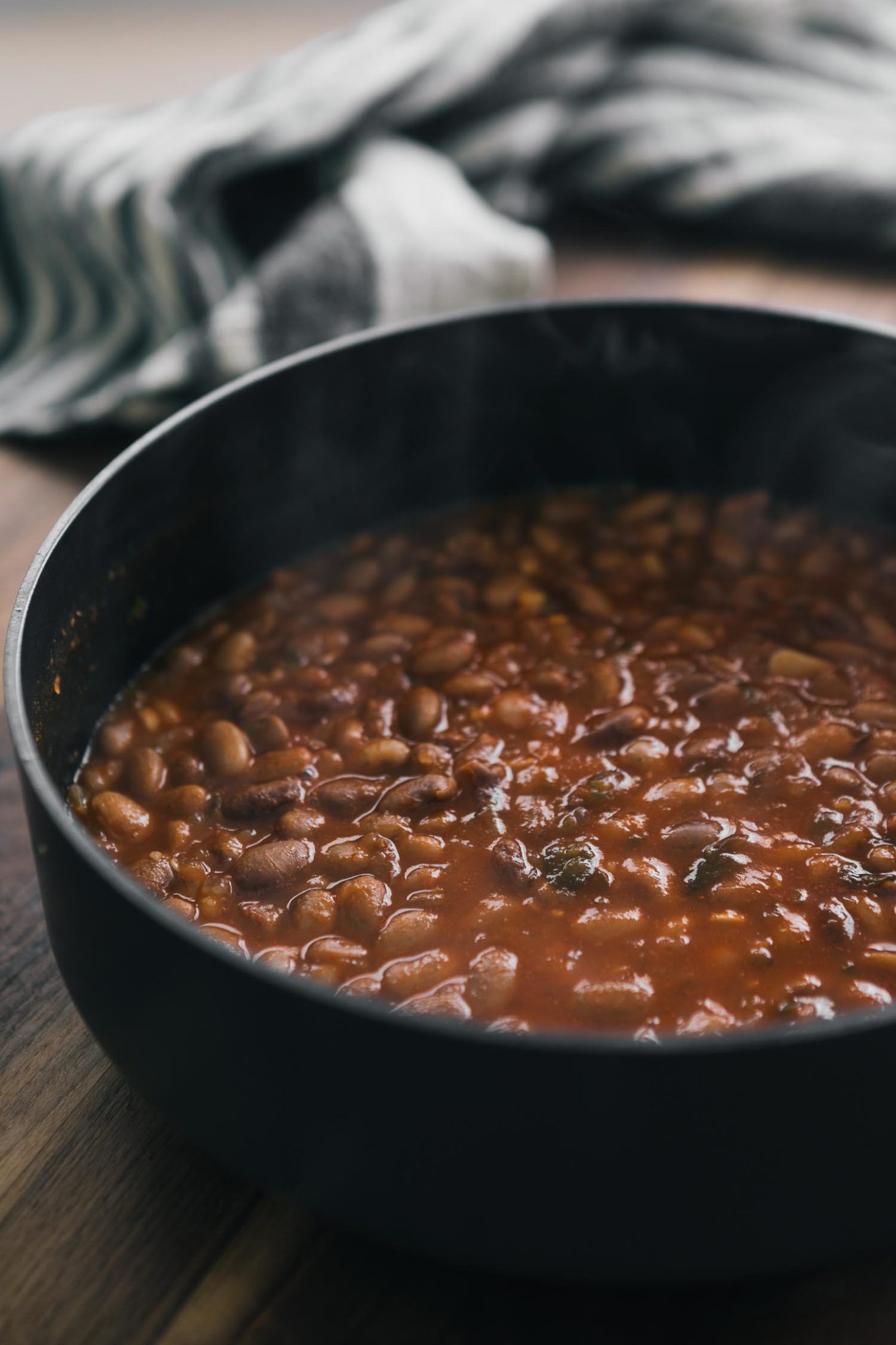 Drain the beans once they are cooked. Recipe: Frijoles de Olla