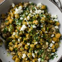 Curried Chickpea Bowls with Quinoa and Feta