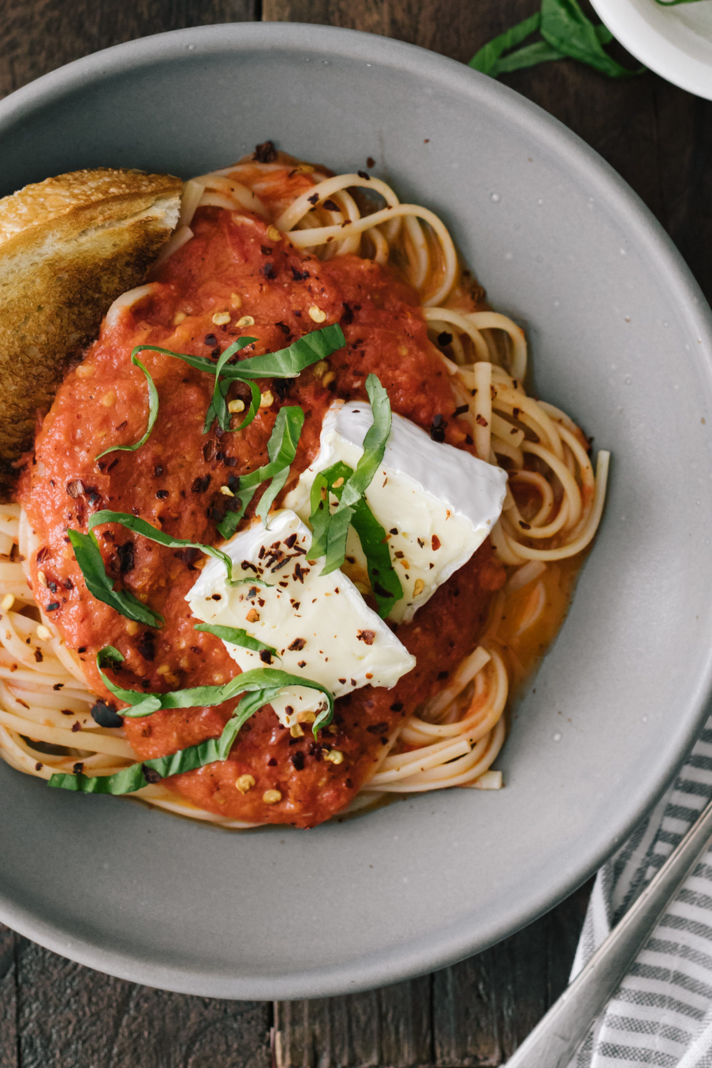 Roasted Butter Tomato Sauce Pasta | Naturally Ella