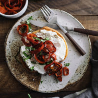 Ricotta Toast with Butter-Fried Peppers