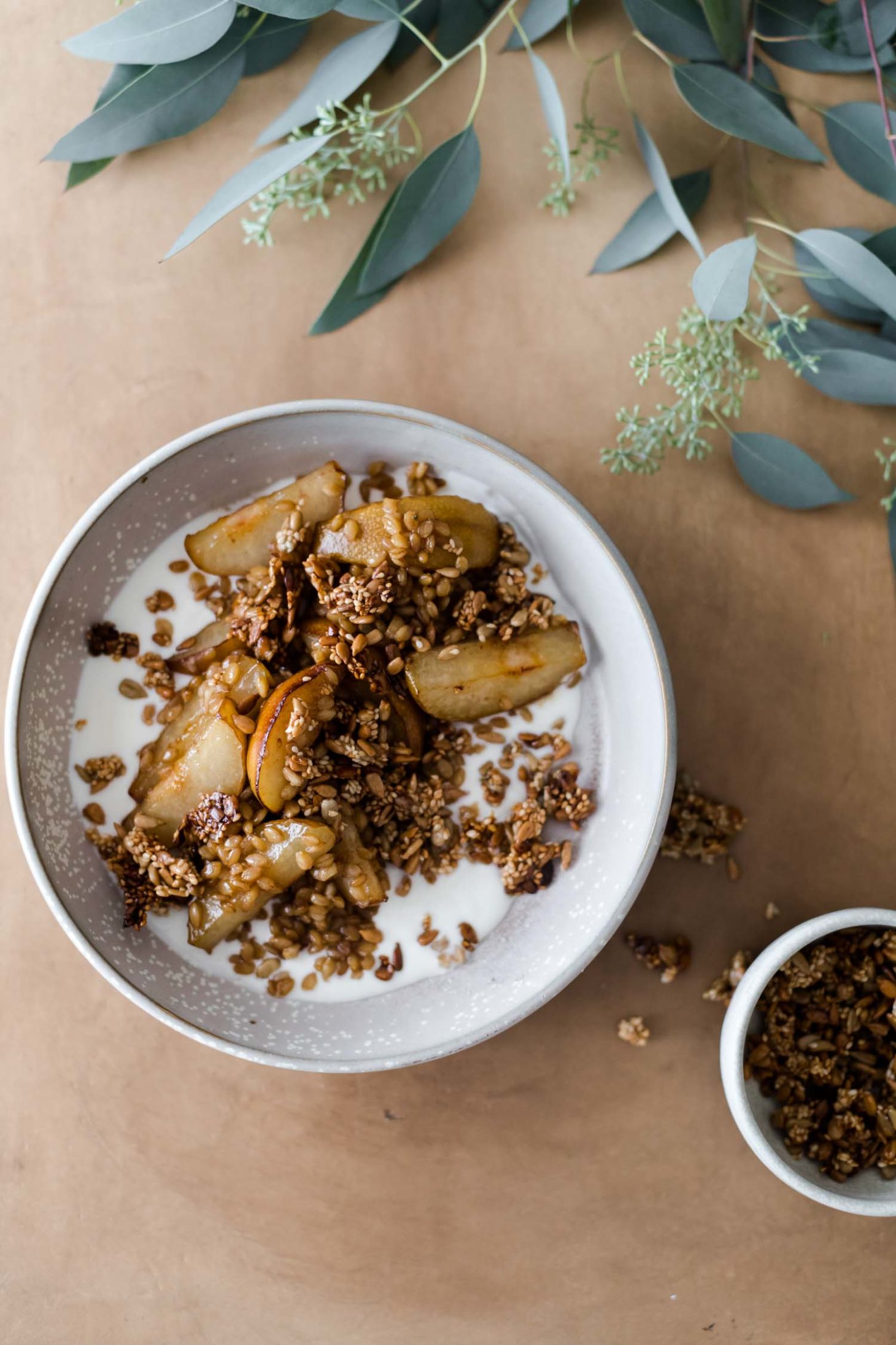 Pan-Fried Pears with Honey and Ginger Einkorn