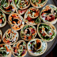 Cream Cheese Roll-ups with Crepes and Vegetables
