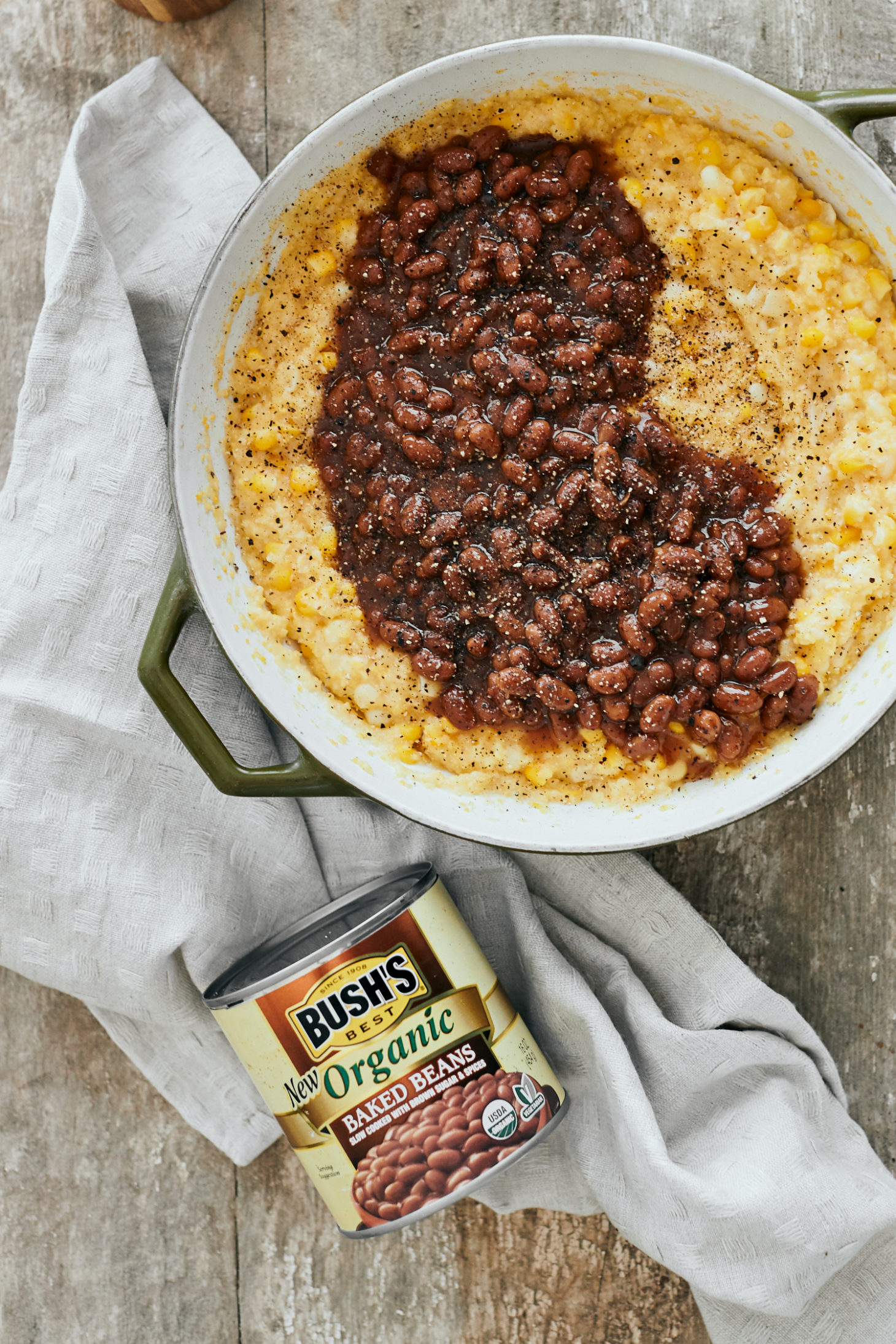 Sweet Corn Polenta with Baked Beans