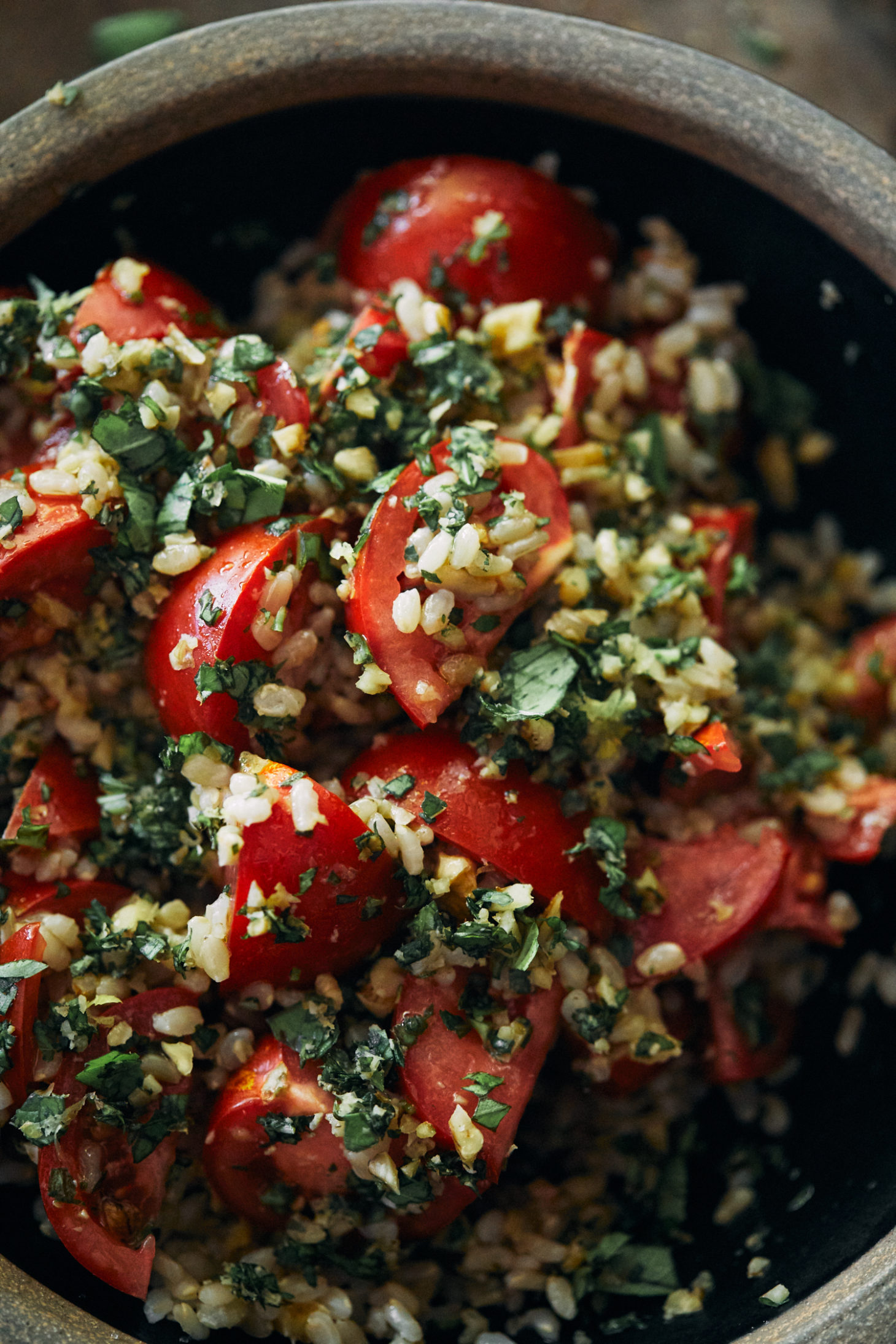 Tomato Rice Pilaf with Chickpeas