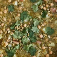 Vegetarian Chile Verde with Garbanzo Beans