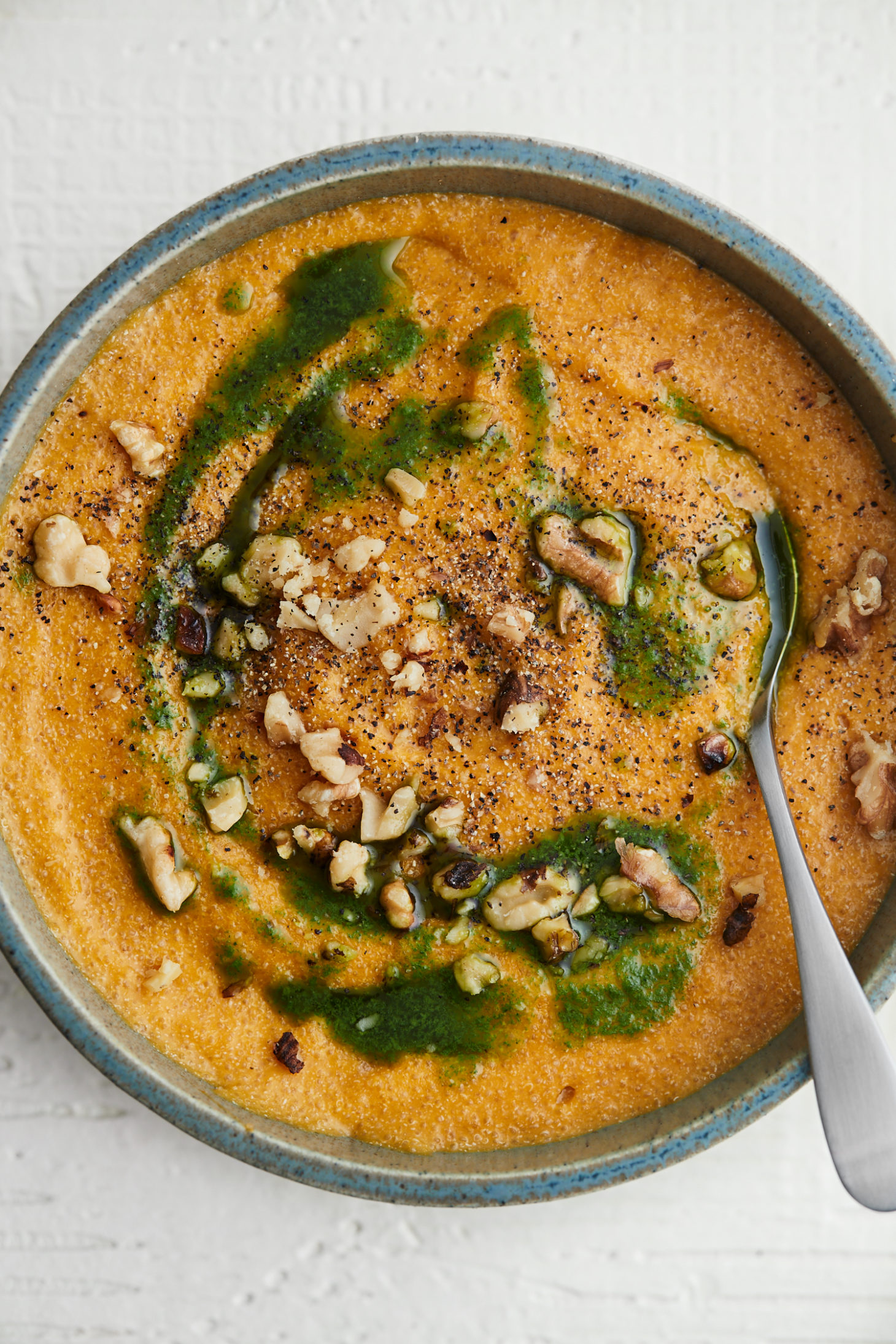 Carrot Amaranth Polenta With Parsley