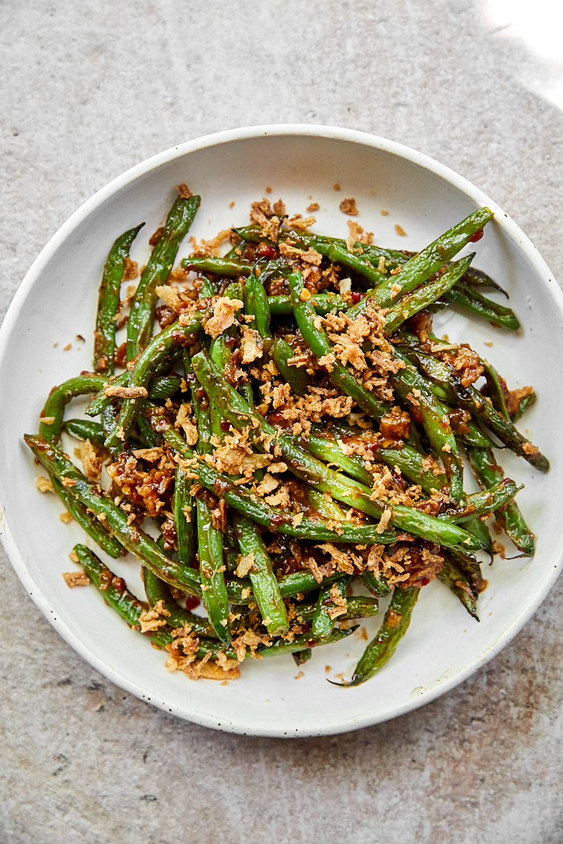 Grilled Green Beans with Chile-Soy Sauce